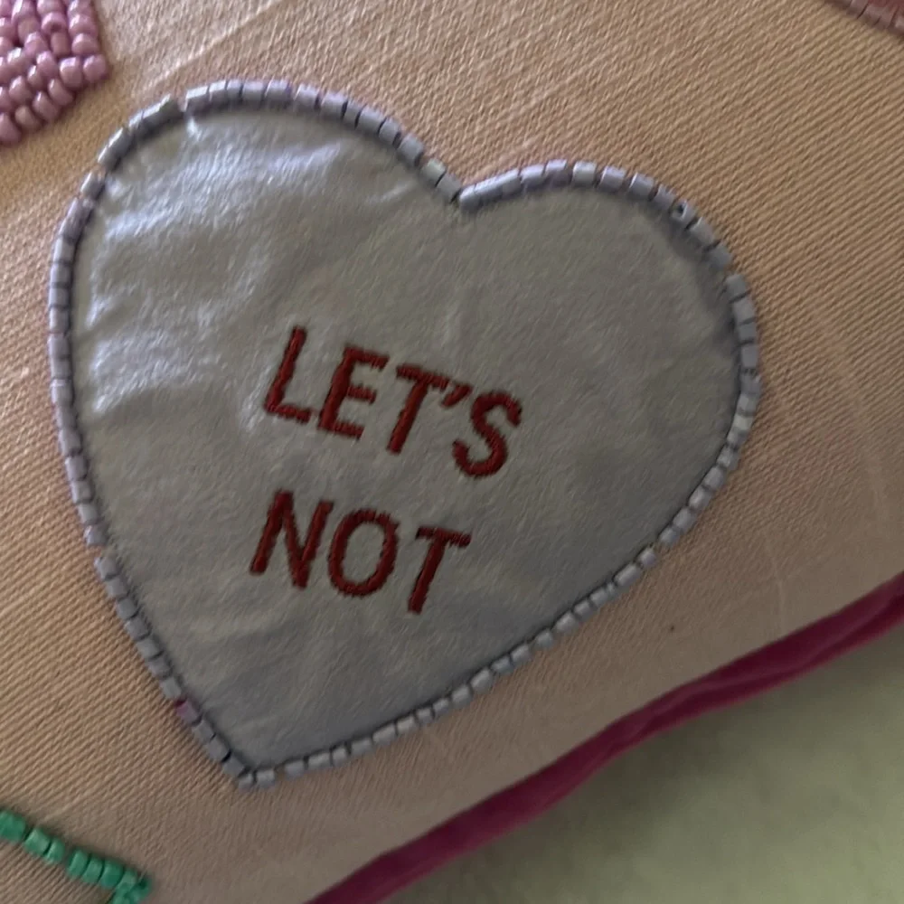 Cupcakes and Cashmere Valentines Conversation Heart Pillow